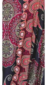 aladdin, nadrág, kék, pink, mályva, mandala, levél, mintás, kényelmes, bő, szellős, viszkóz, egyedi, extravagáns, különleges, bohém, Thaiföld, női, divat, trend