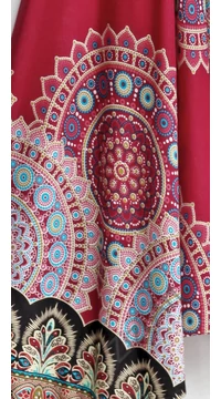 aladdin. nadrág, bordó, kék, fekete, mandala, virág, mintás, kényelmes, bő, szellős, viszkóz, egyedi, extravagáns, különleges, bohém, trend, Thaiföld, női, divat