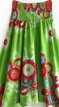 pamut, aladdin, nadrág, kiwi, zöld, mandala, mintás, divat, trend, bő, szárú, kényelmes, egyedi, extravagáns, Nepál