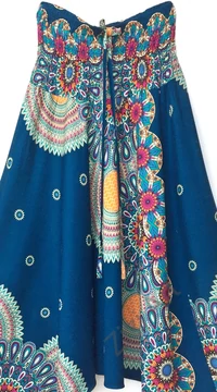 aladdin, nadrág, türkiz, kék, mandala, mintás, kényelmes, bő, szellős, viszkóz, egyedi, extravagáns, különleges, bohém, Thaiföld, női, divat, trend