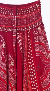 aladdin, nadrág, bordó, piros, bézs, mandala, mintás, kényelmes, bő, szellős, viszkóz, bohém, extravagáns, különleges, Thaiföld, női, divat, trend