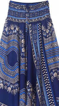 aladdin, nadrág, kék, bézs, mandala, mintás, kényelmes, bő, szellős, viszkóz, bohém, extravagáns, különleges, Thaiföld, női, divat, trend
