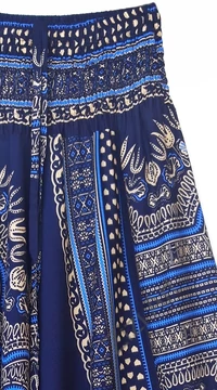 aladdin, nadrág, kék, bézs, mandala, mintás, kényelmes, bő, szellős, viszkóz, bohém, extravagáns, különleges, Thaiföld, női, divat, trend