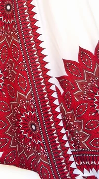aladdin, nadrág, piros, fehér, barna, virág, mandala, mintás, kényelmes, bő, szellős, viszkóz, bohém, extravagáns, különleges, Thaiföld, női, divat, trend