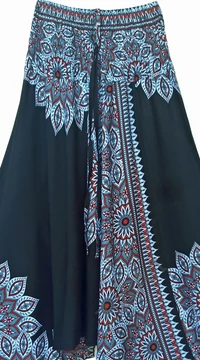 aladdin, nadrág, fekete, szürke, piros, virág, mandala, mintás, kényelmes, bő, szellős, viszkóz, bohém, extravagáns, különleges, Thaiföld, női, divat, trend