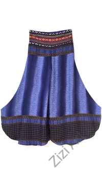 bőszárú, kék, viszkóz, nadrág, női divat, etno, trend, bohém, elegáns, egyedi, különleges, szellős, kényelmes