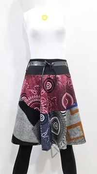 női, vastag, meleg, őszi, téli, térdszoknya, övvel, bordó, kék, zöld, szürke, piros, fekete, fehér, mandala, pötty, virág, patchwork, mintás, trend, divat, egyedi, bohém, extravagáns, egzotikus