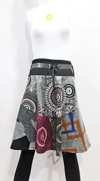 női, vastag, meleg, őszi, téli, térdszoknya, övvel, bordó, kék, zöld, szürke, piros, fekete, fehér, mandala, pötty, virág, patchwork, mintás, trend, divat, egyedi, bohém, extravagáns, egzotikus