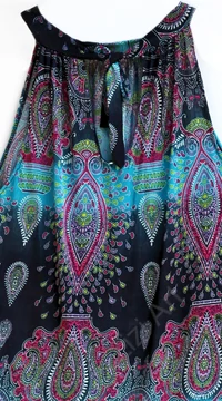 élénk, színes, kék, narancs, piros, pink, barna, fekete, felső, póló, ruha, női, egyedi, bohém, extravagáns, különleges, divat, trend
