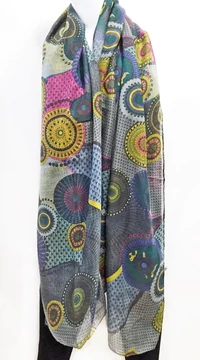 mandala, mintás, sál, kendő, színes, finom, viszkóz, lágy, pink, lila, kék, zöld, azúr, bordó, piros, barna, drapp, bézs, szürke,  fekete, fehér, női, kiegészítő