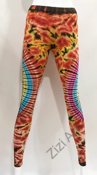 pamut, mintás, cicanadrág, leggings, azúr, fekete, türkiz, kék, zöld, narancs, lila, pink, mandala, absztrakt, mintás, női, ősz, tél, tavasz, nyár,  hosszú szárú, elasztikus, rugalmas