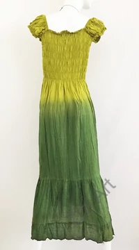 kiwi, zöld, világos, sötét, hosszú, viszkóz, ruha, rövid ujjú, Indonéz, színes, batikolt, gumírozott, szellős, könnyű, kényelmes, különleges, női, divat, trend, webshop