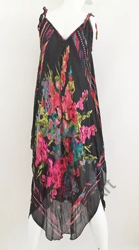 fekete, pink, piros, kék, zöld, hosszú, pamut, géz, ruha, török, bő, színes, virágos, spagettipántos, szellős, könnyű, különleges, női, divat, trend, webshop