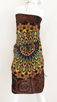 sarong, fekete. barna, sárga, kék, színes, kendő, sál, strandkendő, pareo, mandala