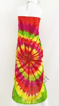 sarong, piros, sárga, lila, zöld, színes, kendő, sál, strandkendő, pareo, csiga, mintás, batikolt, mandala
