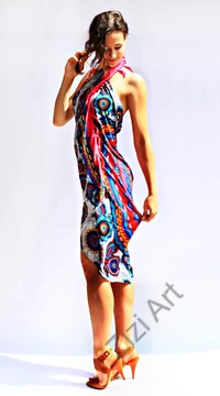 sarong, fehér, színes, pink, kék, zöld, kendő, sál, strandkendő, pareo, mandala