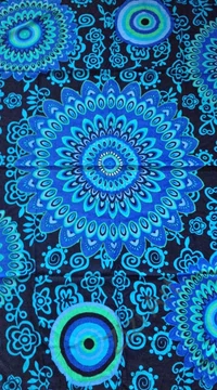 sarong, fekete. kék, azúr, színes, kendő, sál, strandkendő, pareo, mandala