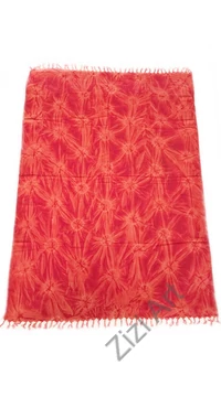 sarong, narancs, színes, kendő, sál, strandkendő, pareo, mintás, batikolt