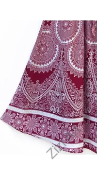 hosszú, vintage, szoknya, ruha, bordó, fehér, megkötős, viszkóz,  A-vonalú, szellős, alkalmi, könnyű,  női, divat, trend