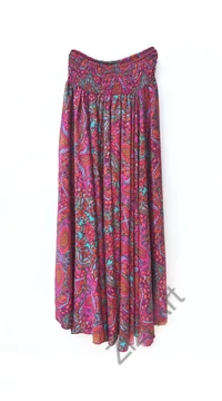 bőszárú, viszkóz, műselyem, nadrág, szoknya, pink, piros, almazöld, indiai, mintás, lezser, szellős, női, divat, trend, bohém, extravagáns