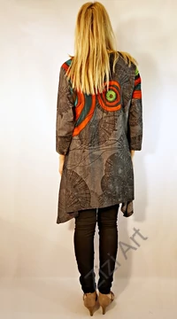 barna, fehér, piros, kék, türkiz, fekete, szürke, hosszú ujjú, pamut, tunika, bő, ruha, felső, A-vonalú, Nepál, csipke, mandala, kör, virág, egzotikus, egyedi, vidám, élénk, különleges, női, divat, bohém, trend, színes