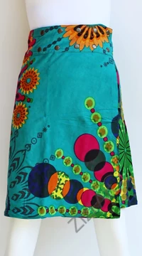 női, térd, kétoldalas, szoknya, vastag, pamut, színes, fekete, piros, kék, zöld, piros, szürke, narancs, sárga, lila, virágos, mandala, női, divat, egyedi, bohém, extravagáns, egzotikus, trend, Nepál