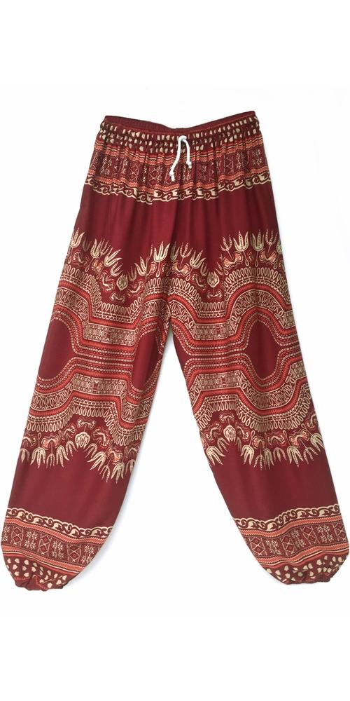 plus size, nadrág, női, divat, bordó, bézs, krém, etno, mintás, bő, viszkóz, nadrág, színes, trend, kényelmes, szellős, egyedi, extravagáns, különleges, bohém, jázmin, Thaiföld, nagy méret