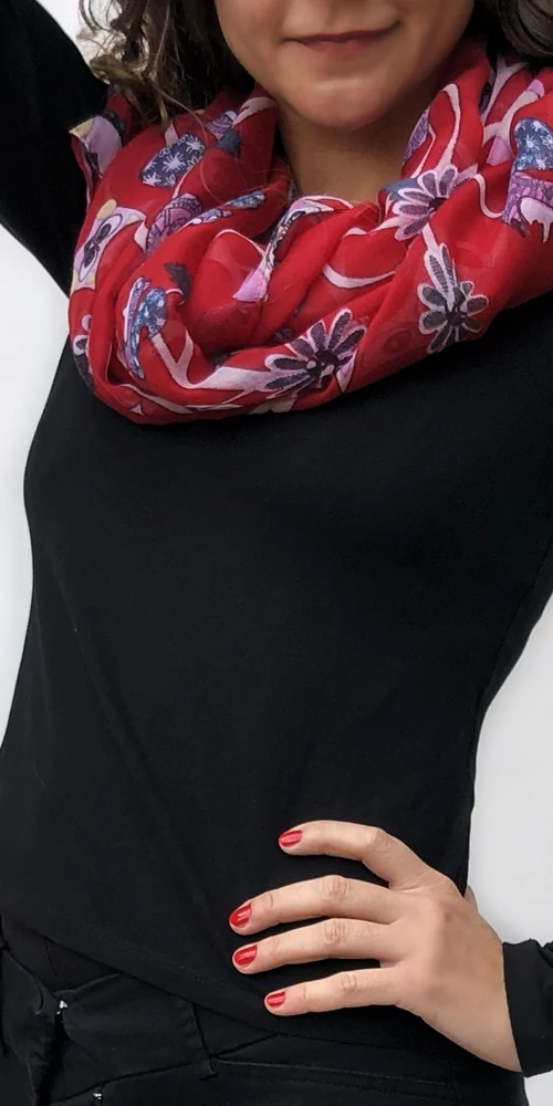 körsál, bagoly, színes, női, gyermek, könnyű, egyedi, elegáns, divat, női, trend, selyem, viszkóz