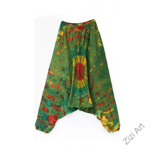 aladdin, pamut, nadrág, zsebes, bő szárú, batikolt, mintás, kényelmes, kék, zöld, piros, barna, sárga, fekete, fehér, bohém, goa, női, divat, trend, Nepál