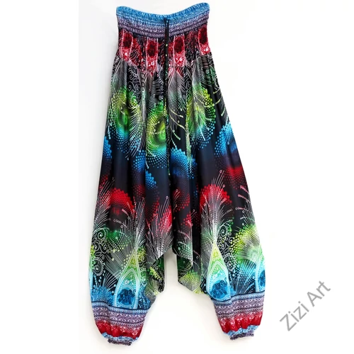 női, divat, nadrág, fekete, fehér, kék, pink, rózsaszín, lila, mandala, mintás, bordűr, trend, kényelmes, bő, szellős, viszkóz, egyedi, extravagáns, különleges, bohém, Thaiföld