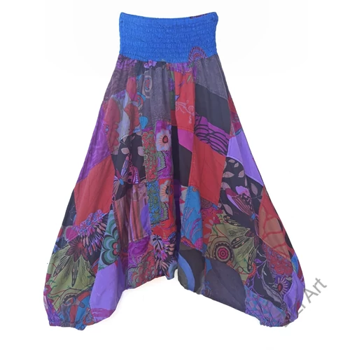 női, aladdin, nadrág, bő, patchwork, mintás, színes, piros, fekete, lila, narancs, barna, kék, zöld, sárga, divat, ruházat, trend, Nepál