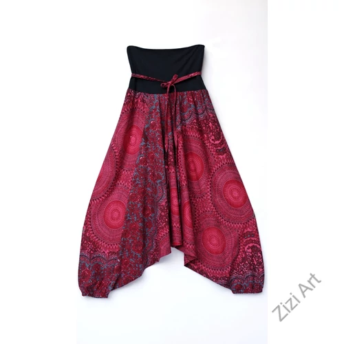 vasrag, pamut, aladdin, nadrág, mandala, mintás, bordó, kék, türkiz, színes, bő, lezser, Nepál, női, divat, trend, egyedi, extravagáns, bohém