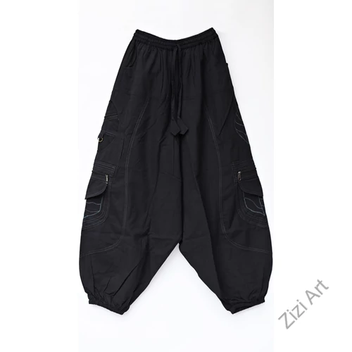 vastag, pamut, aladdin, bő, nadrág, unisex, zsebes, egyszínű, fekete, szürke, női, férfi, divat, nepál, egyedi, trend