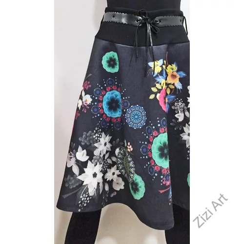 női, vastag, meleg, őszi, téli, térdszoknya, övvel, kék, piros, fekete, szürke, fehér, mandala, pötty, virág, patchwork, mintás, trend, divat, egyedi, bohém, extravagáns, egzotikus 