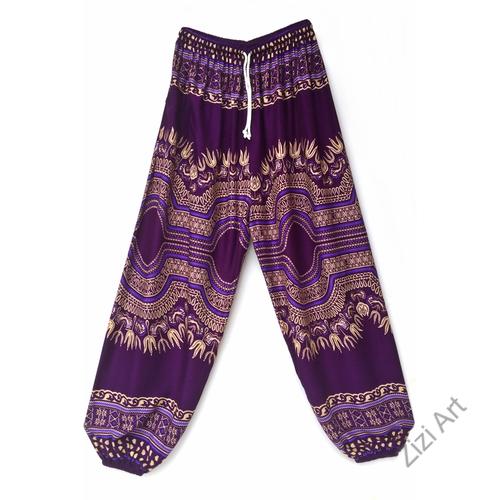 plus size, nadrág, női, divat, lila, bézs, krém, etno, mintás, bő, viszkóz, nadrág, színes, trend, kényelmes, szellős, egyedi, extravagáns, különleges, bohém, jázmin, Thaiföld, nagy méret