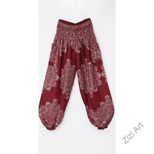 bő, nadrág, jázmin, mandala, mintás, viszkóz, bordó, türkiz, kék, bézs, trend, kényelmes, szellős, egyedi, extravagáns, bohém, Thaiföld, nagy méret, extra méretezés, plus size