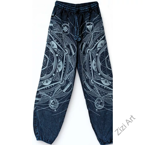 unisex, pamut, jázmin, nadrág, zsebes, mandala, mintás, kék, fehér, bő, kényelmes, egyedi, extravagáns, bohém, hippi, goás, Nepál, női, divat