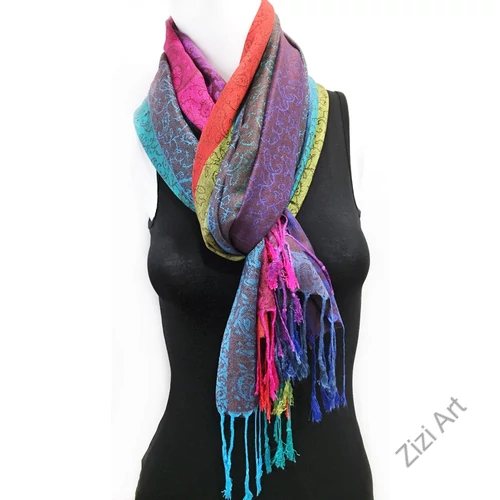 nagy, pashmina, gyapjú, selyem, sál, sálkendő, poncsó, színes, pink, lila, arany, kék, zöld, narancs, zöld, mintás, nepáli