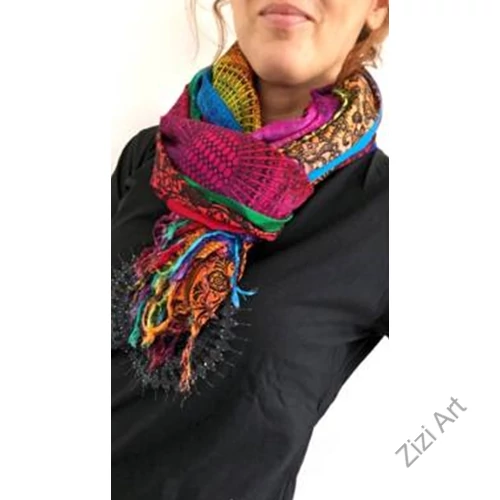 sarong, pink, lila, rózsaszín, kék, zöld, színes, kendő, sál, strandkendő, pareo, csíkos, mintás, batikolt