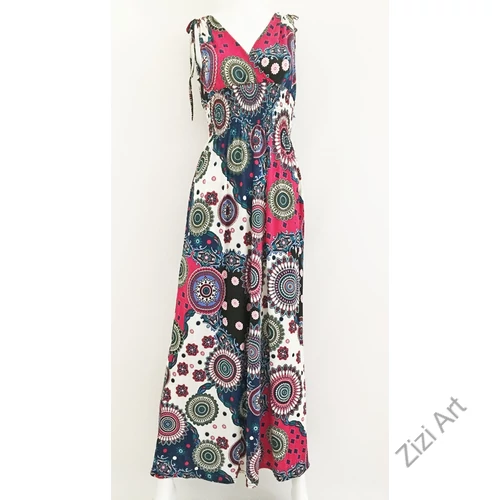 élénk, világos, pink, kék, hosszú, mandala, mintás, nyári, ruha, Kína, színes, egzotikus, szellős, könnyű, különleges, női, divat, trend, webshop