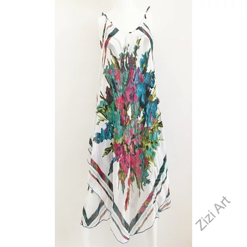 fehér, pink, piros, kék, zöld, hosszú, pamut, géz, ruha, török, bő, színes, virágos, spagettipántos, szellős, könnyű, különleges, női, divat, trend, webshop