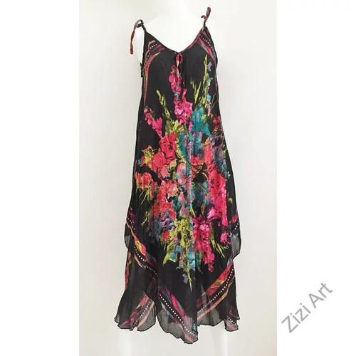 fekete, pink, piros, kék, zöld, hosszú, pamut, géz, ruha, török, bő, színes, virágos, spagettipántos, szellős, könnyű, különleges, női, divat, trend, webshop
