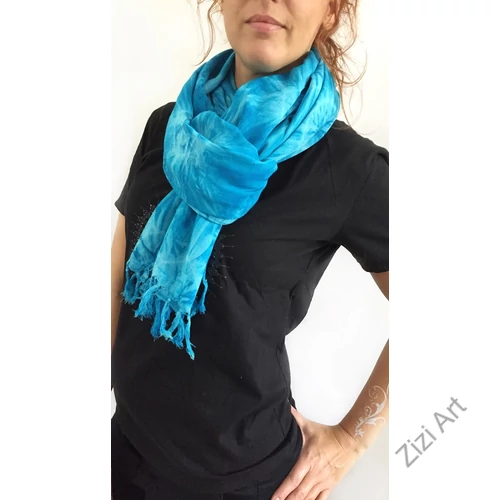 sarong, kék, színes, kendő, sál, strandkendő, pareo, csíkos, mintás, batikolt