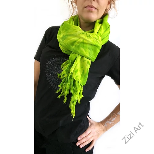 sarong, zöld, kiwi, színes, kendő, sál, strandkendő, pareo, csíkos, mintás, batikolt