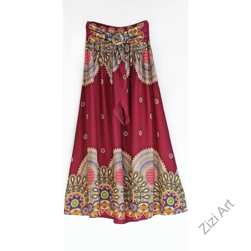 bordó, kék, fehér, hosszú, viszkóz, színes, virág, mandala, mintás, szoknya, ruha, A-vonalú, szellős, alkalmi, könnyű, különleges, női, divat, trend, webshop